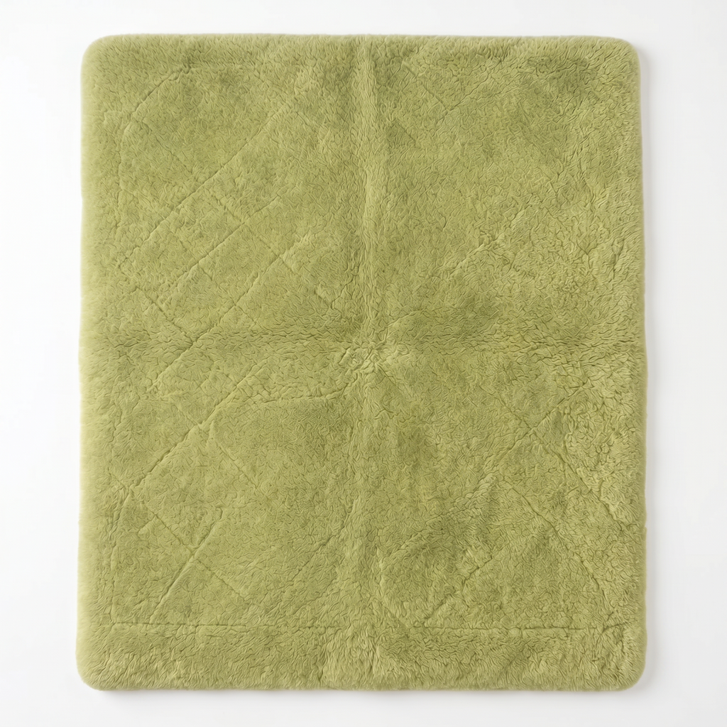 Australian Merino sheepskin rug in Eucalyptus green