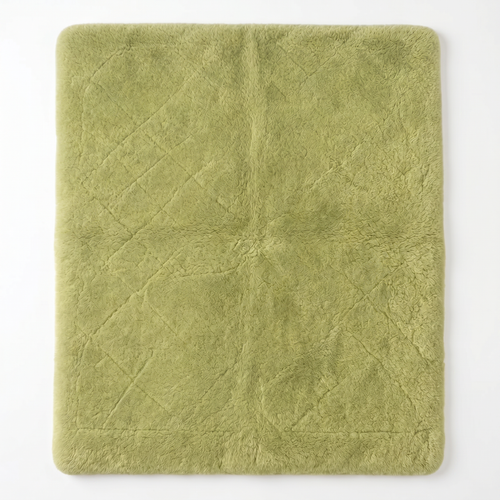 Australian Merino sheepskin rug in Eucalyptus green