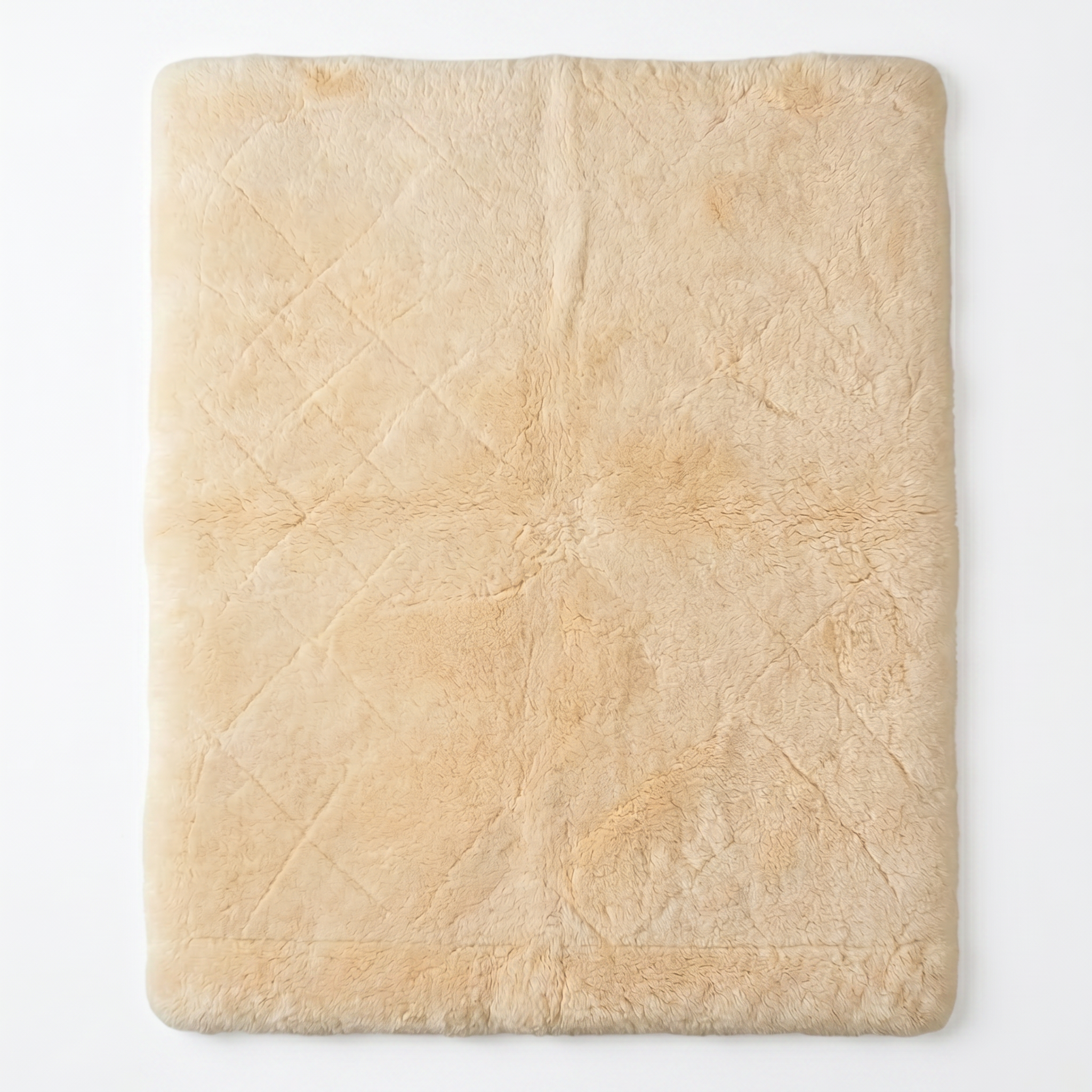 Cream beige underlay and floor rug